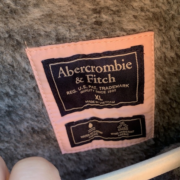 Abercrombie Warm Pink white Zip Up Jacket large - Picture 7 of 11